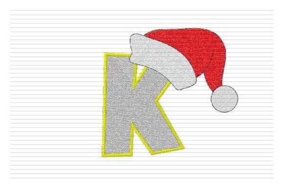 Review: K Letter Christmas Alphabet Santa Hat Design
