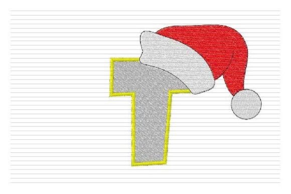 Review: T Letter Christmas Alphabet Santa Hat Design