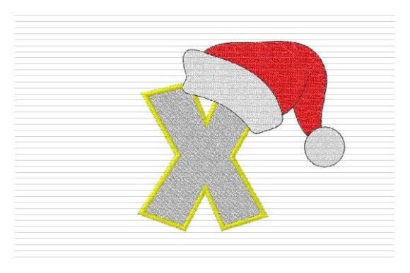 Review: X Letter Christmas Alphabet Santa Hat Design